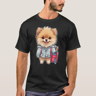 2024 Back to School Cute Pomeranian Dog First Kind T-shirt