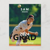 2024 Baseball Foto Afstuderen Aankondiging