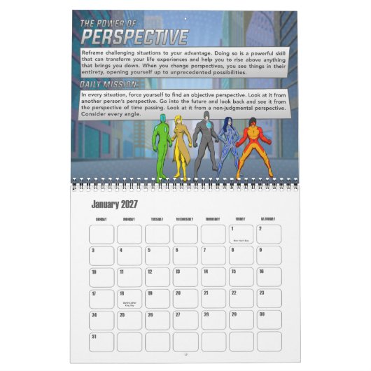2024 Beheers uw superkrachten kalender (Jan 2027)