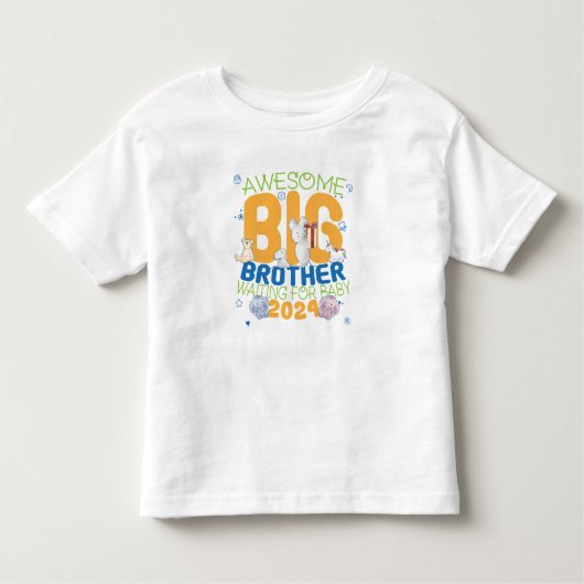 2024 Big Brother Wachten op Baby Kinder Shirts (Voorkant)