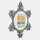 2024 Big Brother Wachten op Baby Tin Sneeuwvlok Ornament (Links)