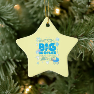 2024 Big Brother Wachten op Nieuwe Baby Keramisch Ornament