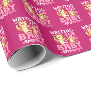 2024 Big Sister Wachten op Baby Schattigee Tijgers Cadeaupapier