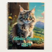 2024 Binnenlandse Longhair Cat Planner van Gili (Voorkant)