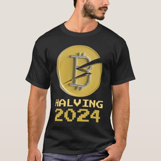 2024 Bitcoin Halving Crypto Cryptocurrency Halveni T-shirt (Voorkant)