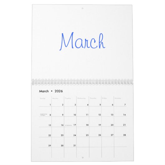 2024 blanco kalender met Feestdagen (Mar 2026)