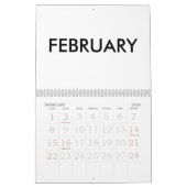 2024 blanco kalender met Feestdagen grote aantalle (Feb 2026)