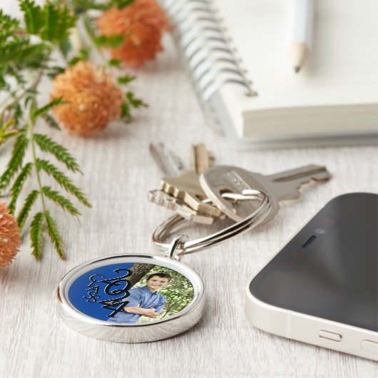 2024 Blauw Afstuderen Keepsake Sleutelhanger (Zijkant)