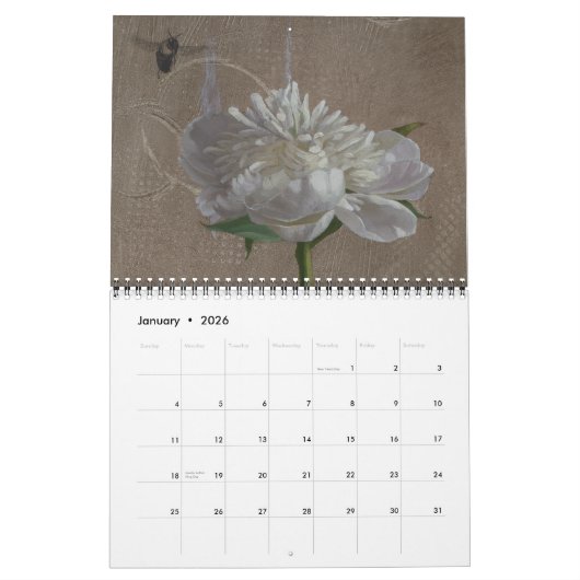 2024 Bloemen Botanische Kunst Kalender (Jan 2026)