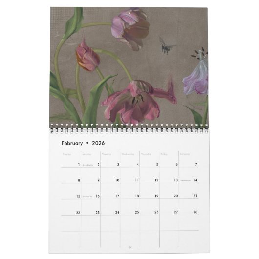 2024 Bloemen Botanische Kunst Kalender (Feb 2026)