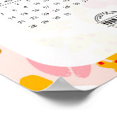 2024 Bloemenbedrijf Logo Maandelijkse kalender Poster (Hoek)