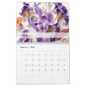 2024 Bloemenkalender Geboorte Maand Bloemen Papier Kalender (Feb 2026)