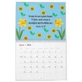 2024 Bloemenkalender met Bijbelverzen Kalender (Mar 2026)