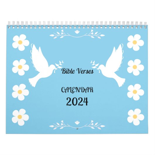 2024 Bloemenkalender met Bijbelverzen Kalender (Hoes)