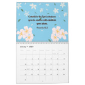 2024 Bloemenkalender met Bijbelverzen Kalender (Jan 2027)
