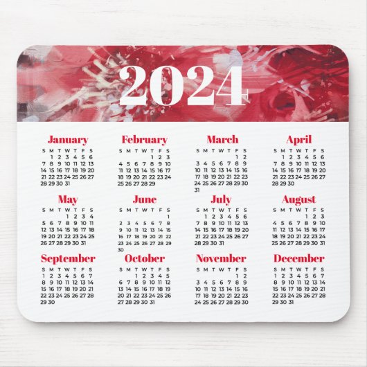 2024 Bloemenkalender Muismat (Voorkant)