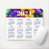2024 Bloemenkalender Muismat (Met muis)