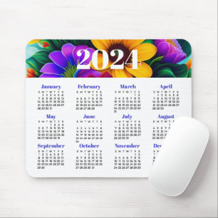 2024 Bloemenkalender Muismat