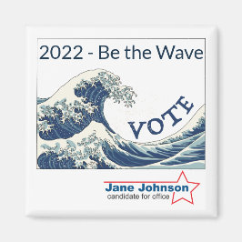2024 Blue Wave aanpasbare campagnemagnemagneet Magneet