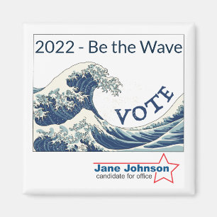 2024 Blue Wave aanpasbare campagnemagnemagneet Magneet