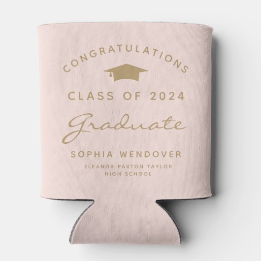 2024 Blush Gold Afstuderen Koelbox Blikjeskoeler (Achterkant)