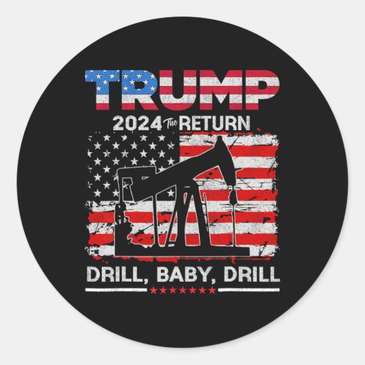 2024 Boor Baby Ronde Sticker (Voorkant)