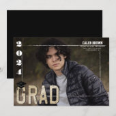 2024 Border Afstudeerder Afstuderen Foto Aankondig Kaart (Voorkant / Achterkant)