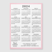 2024 Business Logo Kalender Koelkast Magnetische K (Voorkant)