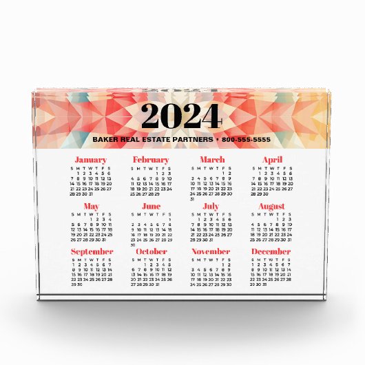 2024 Business Promotie Kalender Fotoblokken (Voorkant)