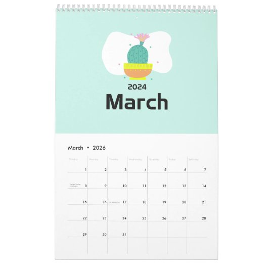 2024 Cacti Paradijs Kalender (Mar 2026)