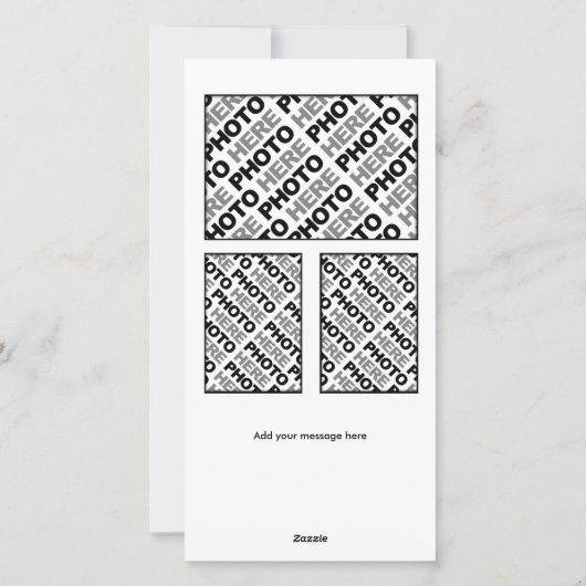 2024 Calendar 4 foto's toevoegen Kaart Simple Blac (Achterkant)