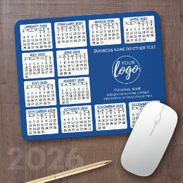 2024 Calendar - add logo, Contact Information Blue Muismat