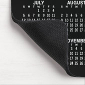 2024 Calendar - black background - Vertical Muismat (Hoek)