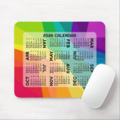 2024 Calendar - colorful rainbow prism Muismat (Met muis)