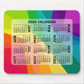 2024 Calendar - colorful rainbow prism Muismat (Voorkant)