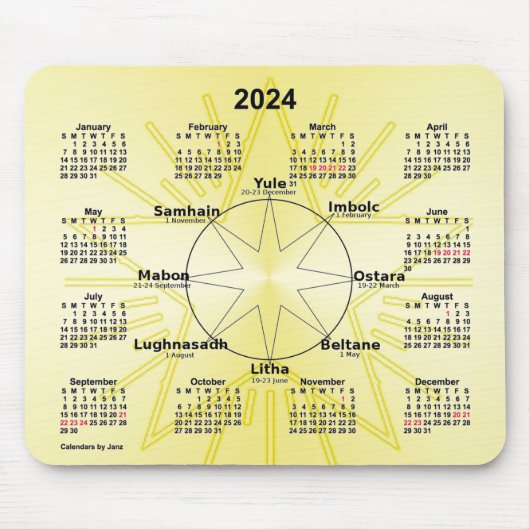 2024 Celtic Wheel of the Year Calendar by Janz Muismat (Voorkant)