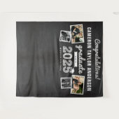 2024 Chalkboard schets Afstuderen 4 foto achtergro Wandkleed (Voorkant (horizontaal))