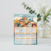 2024 Charmante dorpskalender Briefkaart (Staand voorkant)