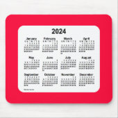 2024 Cherry Red Calendar van Janz Muismat (Voorkant)