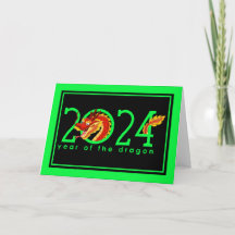 2024 Chinees Nieuwjaar Cartoon Dragon Holiday Kaar