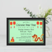 2024 Chinees Nieuwjaar Cartoon Dragon Kaart (Staand voorkant)