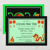 2024 Chinees Nieuwjaar Cartoon Dragon Kaart (Voorkant / Achterkant)