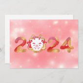 2024, Chinees Nieuwjaar, Draak Kaart (Voorkant / Achterkant)