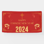 2024 Chinees Nieuwjaar Dragon Spandoek (Horizontaal)