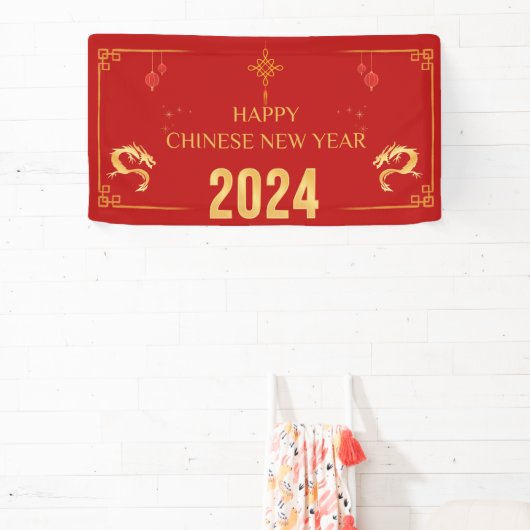 2024 Chinees Nieuwjaar Dragon Spandoek (Insitu)