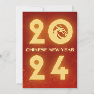 2024 Chinees Nieuwjaar, Jaar van de Draak Feestdagenkaart