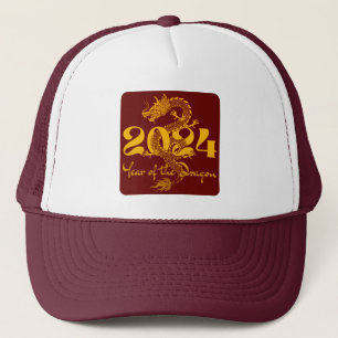 2024 Chinees Nieuwjaar Jaar van de Draak Trucker Pet
