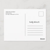 2024 Chinees Nieuwjaar PaperCut Dragon Stamp Borde Briefkaart (Achterkant)