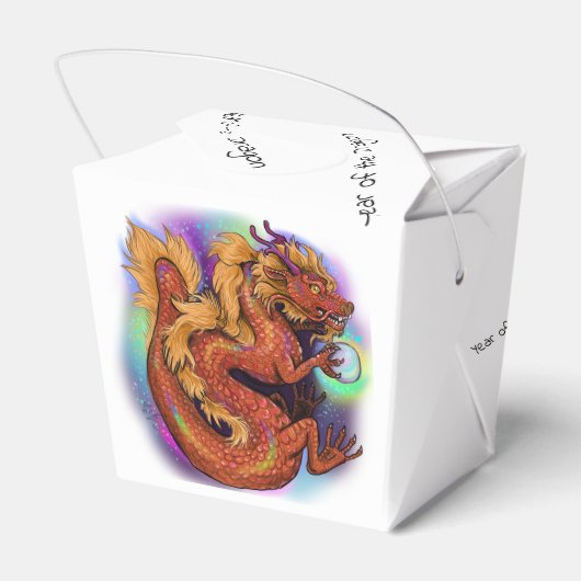 2024 Chinees Zodiac Jaar van de Draak Bedankdoosjes (Achterkant)