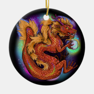2024 Chinees Zodiac Jaar van de Draak Keramisch Ornament
